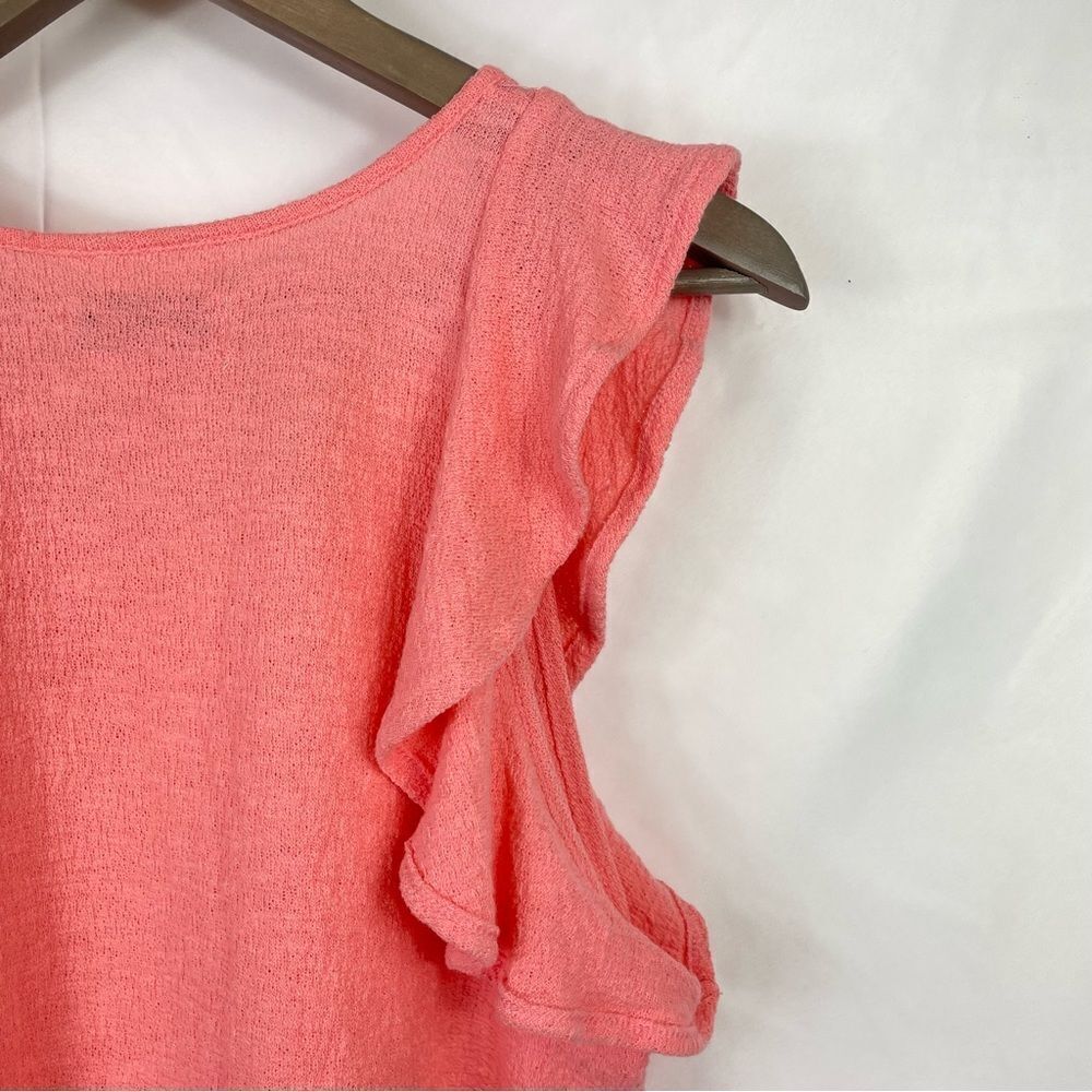 Madewell Texture Thread Ruffle-Sleeve Tank Top Pink Size Small - Picture 14 of 15